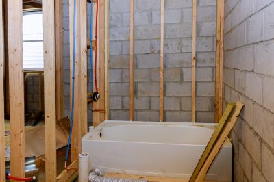 Winter Indoor Bathtub Installation